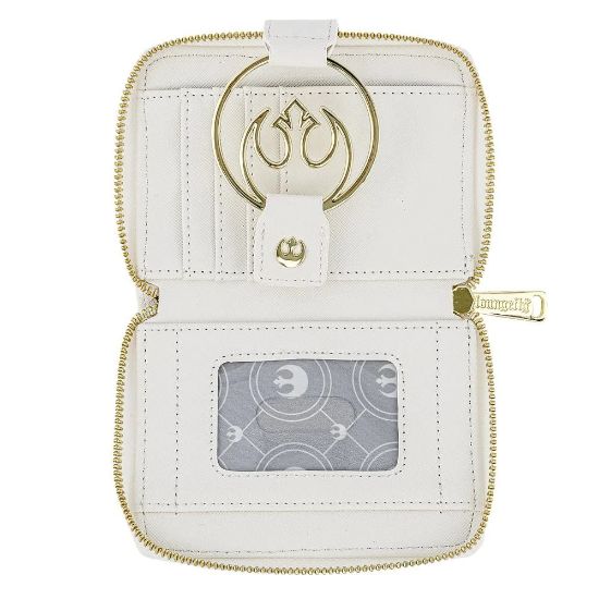 Novčanik Loungefly Star Wars White Gold Rebel Hardware Zip Around