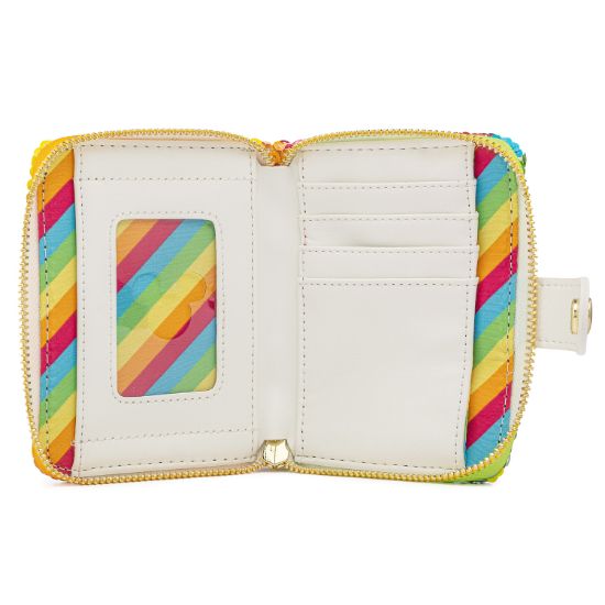 Novčanik Loungefly - Disney Sequin Rainbow Zip Around