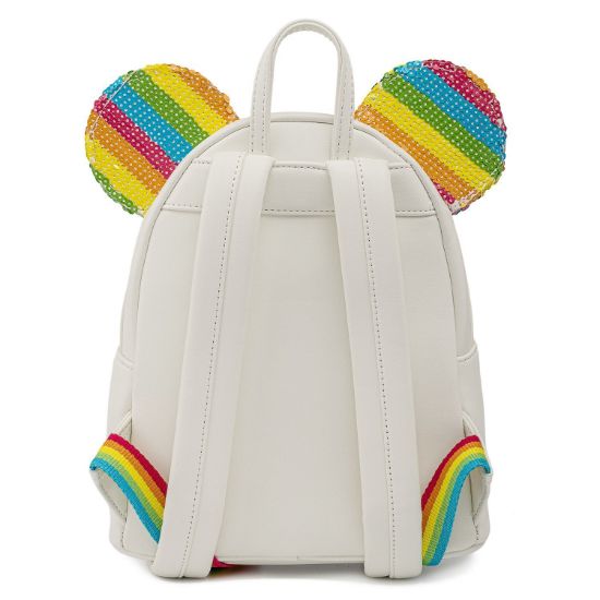 Ruksak Loungefly Disney - Sequin Rainbow Minnie