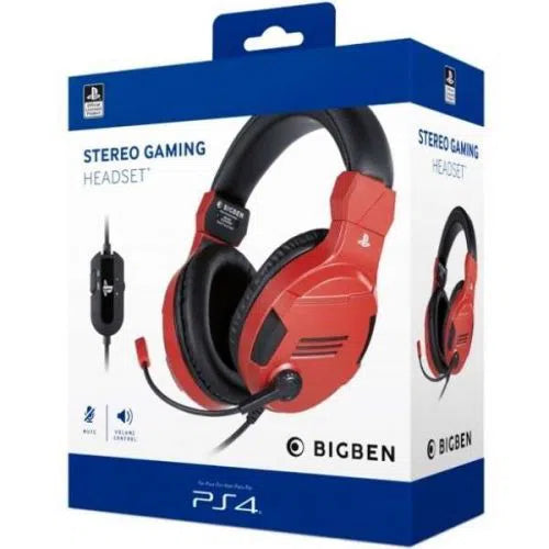 Bigben PS4 Stereo Gaming Slušalice v3 Red